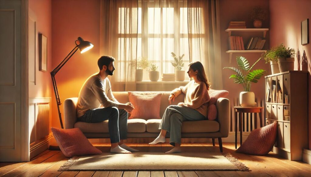 Peaceful Conversation Scene